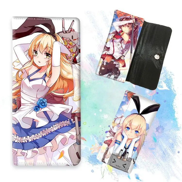 Аниме одна штука 19 дней Токийский Гуль Наруто Lovelive Мальчики Девочки ПУ Длинный кошелек портмоне держатель для карт с внутренней молнией