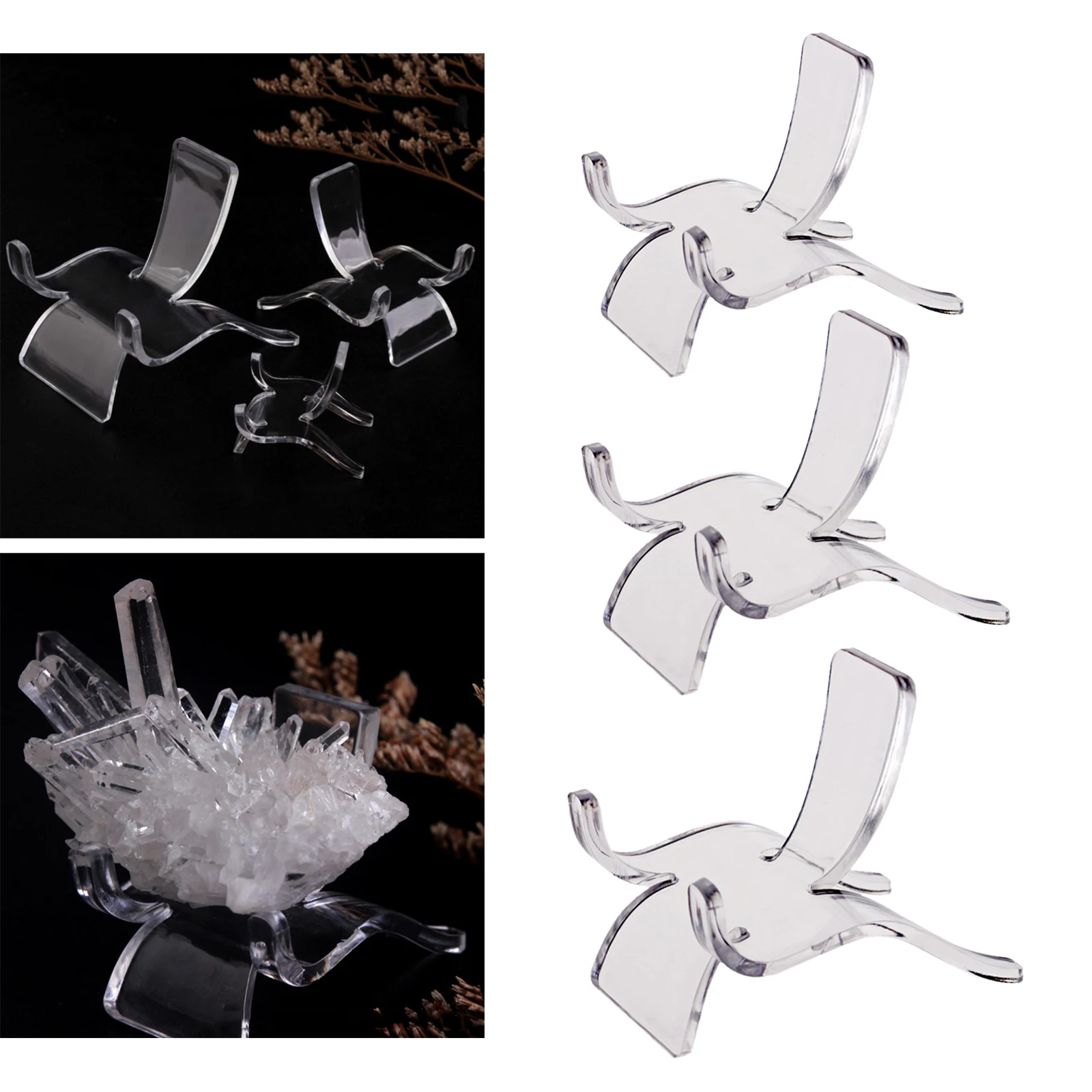 Porta Biglietti Da Visita In Acrilico Trasparente Con Base Metallica - Supporto Elegante Per Collezioni