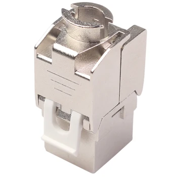 

AMS-6Pcs 10GB Network RJ45 Shielded Ethernet Module Jacks Suitable for CAT7 Cable T568A & T568B