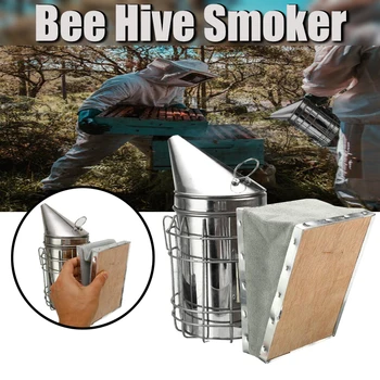

Stainless Steel Beekeeping Tool Kit Set of 8 Bee Hive Smoker Sprayer Beekeeping Accessory Beehive Equipment Beekeeping Tools