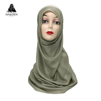 

1PCS Hot sale glitter winter women scarf elegant bandana wraps viscose spark scarves muslim hijab solid shawls fast shipping