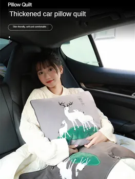 

E-FOUR Design Travel Convertible Blanket Pillow Micro Fleece Ultra Soft Throw Charcoal Blanket Pillow and Blanket Perfect Travel