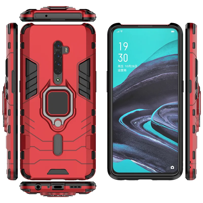 Чехол для OPPO Reno 10X Zoom Reno2, адсорбционное кольцо, держатель, противоударный жесткий защитный чехол на заднюю панель, чехол для OPPO Reno Z, чехол для телефона