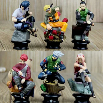 

6 PCS PVC Anime Naruto Action Figures Dolls Set New Uzumaki Naruto Uchiha Sasuke Hatake Kakashi Model Collection Gift Toys