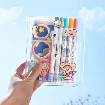 

Transparent PVC Winding Wire Sundries Storage Bag