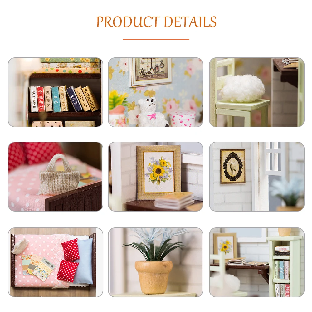 DIY Набор для кукольного домика Рождественский Деревянный DIY Миниатюрный Набор для кукольного домика Детский Рождественский подарок с мебели светодиодный Пыленепроницаемый Чехол