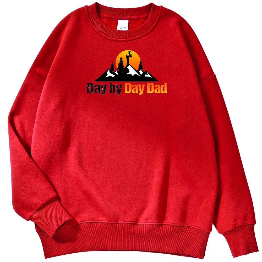 

Landscape In The Sunset Male Tracksuit Text Day By Day Dad Fun Streetwear Male Tracksuit Trend Street Fleece Mens Sweatshirt
