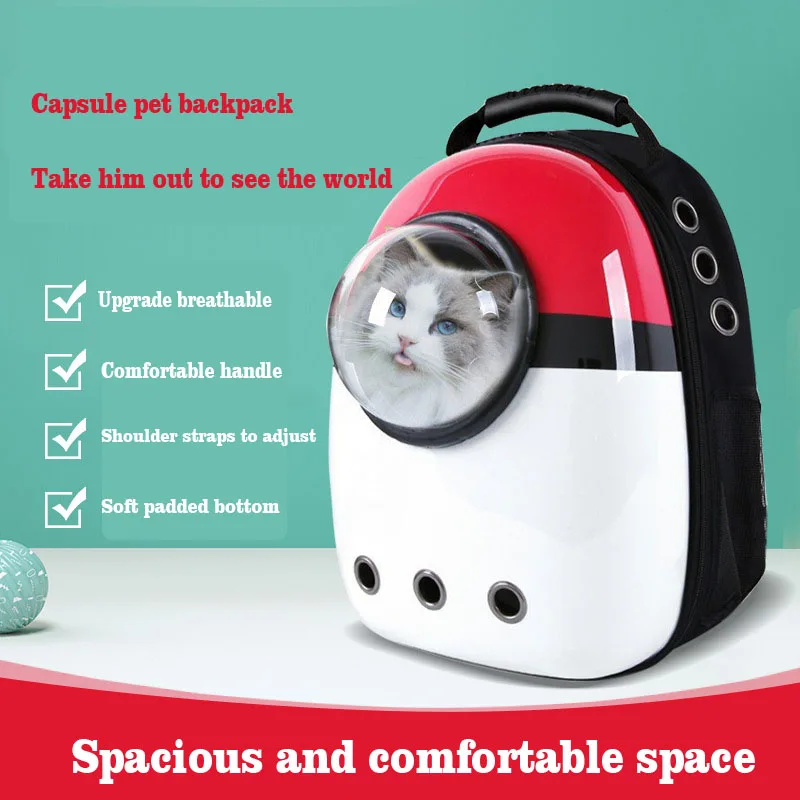 

Прозрачный рюкзак в виде капсулы для кошек переноска для домашних животных портативный и дышащий рюкзак для путешествий Рюкзаки для собак