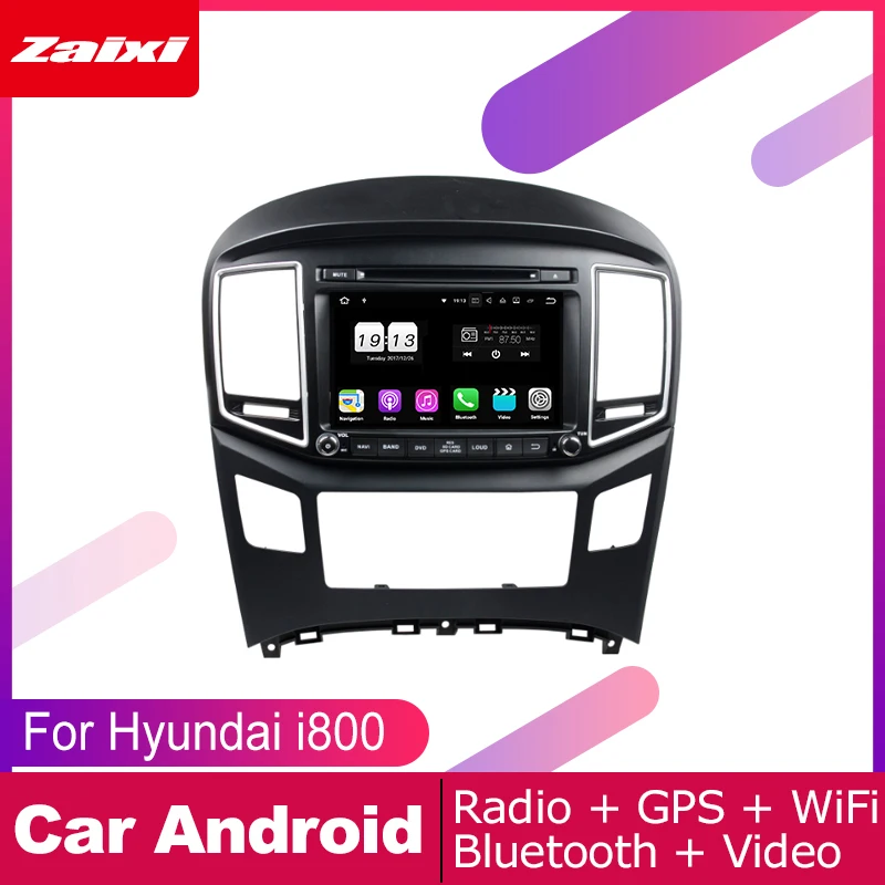Best ZaiXi android car dvd gps multimedia player For Hyundai i800 iLoad iMax 2016~2019 car dvd navigation radio video audio player 3