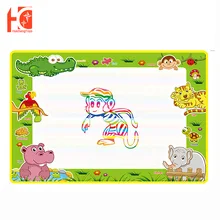 

74x49cm Water Doodle Mat Drawing Book & 2 Magic Pens Animals Theme Learning Educational Painting Board Toys for Kids Xmas Gift
