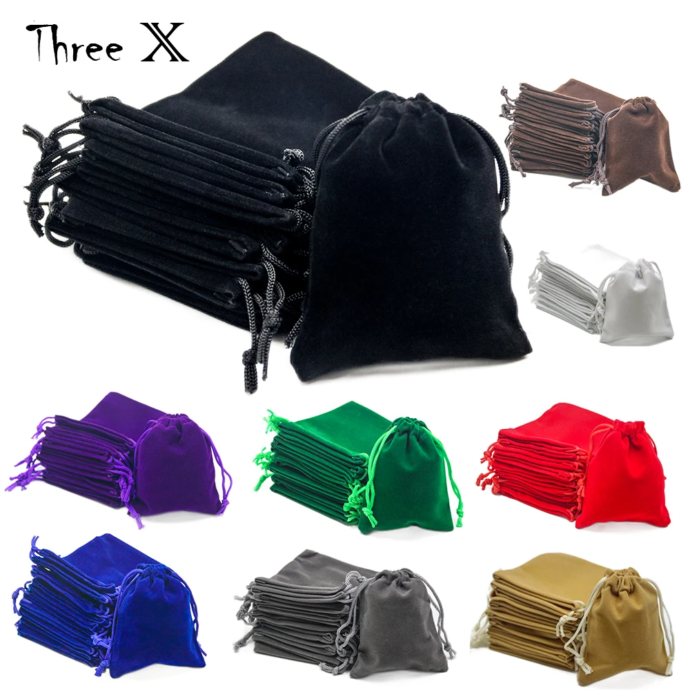 Set of 10 4.0&quot x 3.15&quot Durable Velvet Carry Bag Pouches w/Drawstring for Dice Jewelry Gift Packaging | Спорт и развлечения