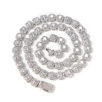 UWIN-Colliers de la présidence en argent pour femmes, Zircon cubique floral en grappe, Colliers de la présidence AAA Iced Out Bling CZ, Document de mode, Bijoux pour cadeau, 9mm 4