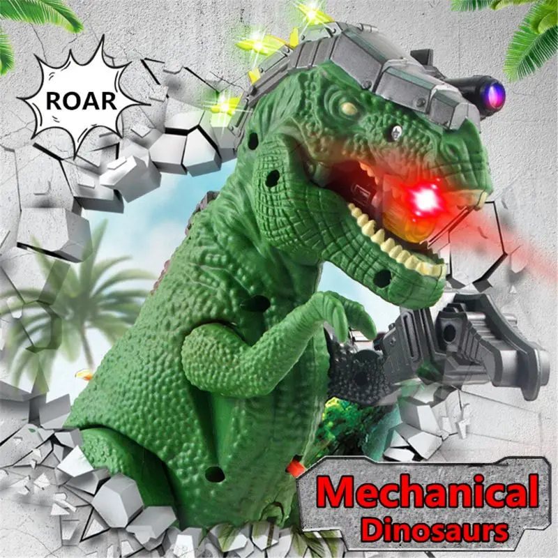 Механический T-Rex динозавр электрическая игрушка Большой ходячий дракон игрушка со звуком светильник
