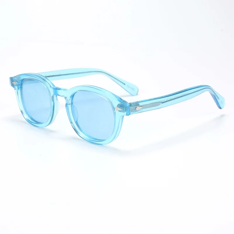 Размеры S, M, l Размеры много Цвета Для женщин Для мужчин Джонни Деппом ацетат солнцезащитные очки в стиле ретро классический прозрачный Винтаж солнцезащитные очки с Чехол - Цвет линз: 28