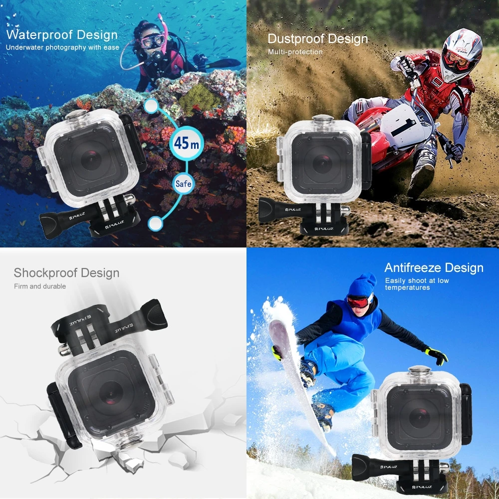 PULUZ 45 м подводный водонепроницаемый корпус для дайвинга защитный чехол GoPro HERO5