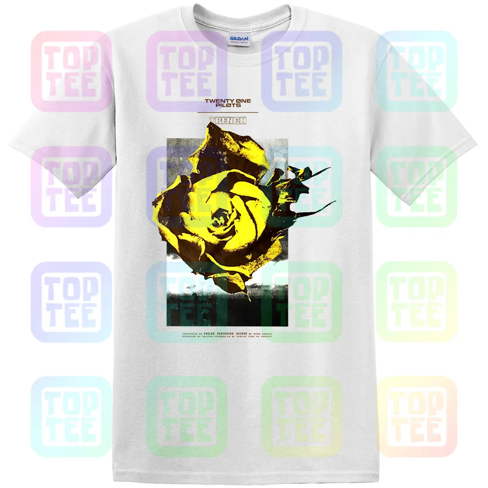 

TWENTY ONE PILOTS YELLOW FLOWER T-SHIRT HOT TOPIC EXCLUSIVE NWT