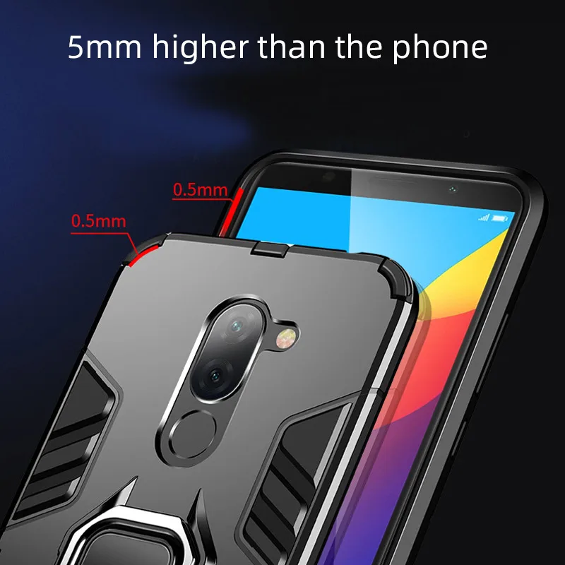 Для huawei Honor 7c чехол на покрытие ПК Huwei Capa Hua Wei Huawe Coque Tpu чехол для телефона бизнес с пальчиковым кольцом Адсорбция