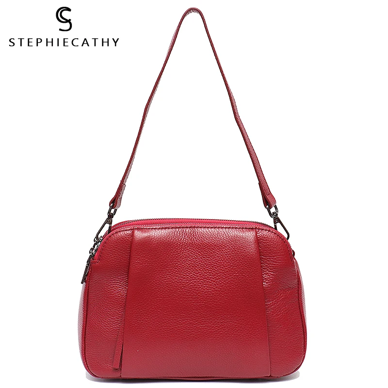 Сумка на плечо SC женская из натуральной кожи модный дизайнерский саквояж