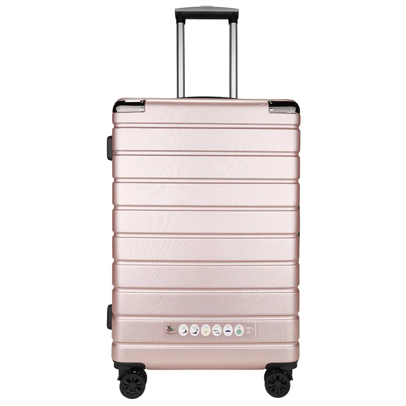 ABS+ поликарбонатовый чемодан на колесах чехол для мужчин и женщин чемодан Спиннер колеса прокатки багажа 20 24 28 дюймов дропшиппинг - Цвет: pink
