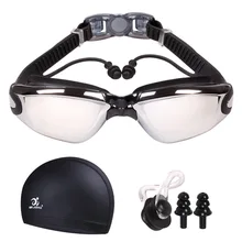 3 комплекта, очки для плавания, покрытие, очки для плавания, противотуманные, водонепроницаемые, УФ-защита, профессиональные очки для плавания для мужчин и женщин