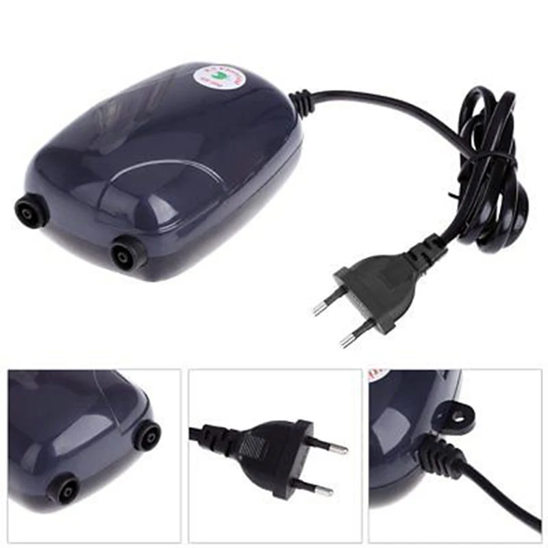220V 3W 5W Fish Tank Aquarium Air Pump Air Compressor Single Double Outlet Oxygen Pump Aquarium Accessories