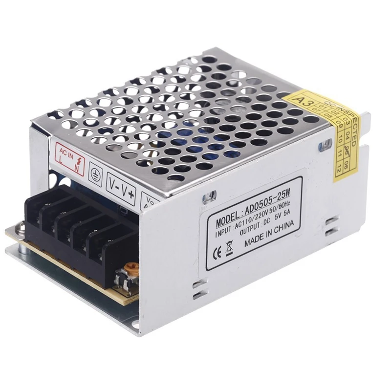 AC 100V ~ 240V к DC 5V 5A 25W преобразователь напряжения переключатели блок питания для