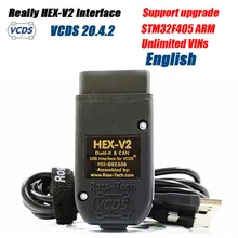 2020 realmente hex-v2 vag com 20.4 vagcom 20.4.2 vcds hex v2 interface usb para vw audi skoda assento ilimitado vins versão em inglês