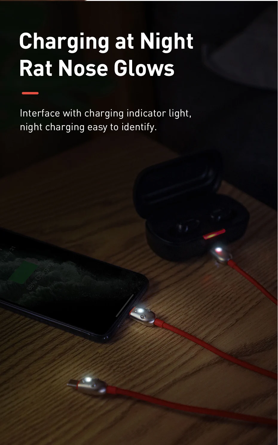 Baseus 3 в 1 USB кабель для iPhone 11 Pro Max Xs X Xr Micro USB кабель для мобильного телефона освещение Зарядное устройство usb type C type-c кабель