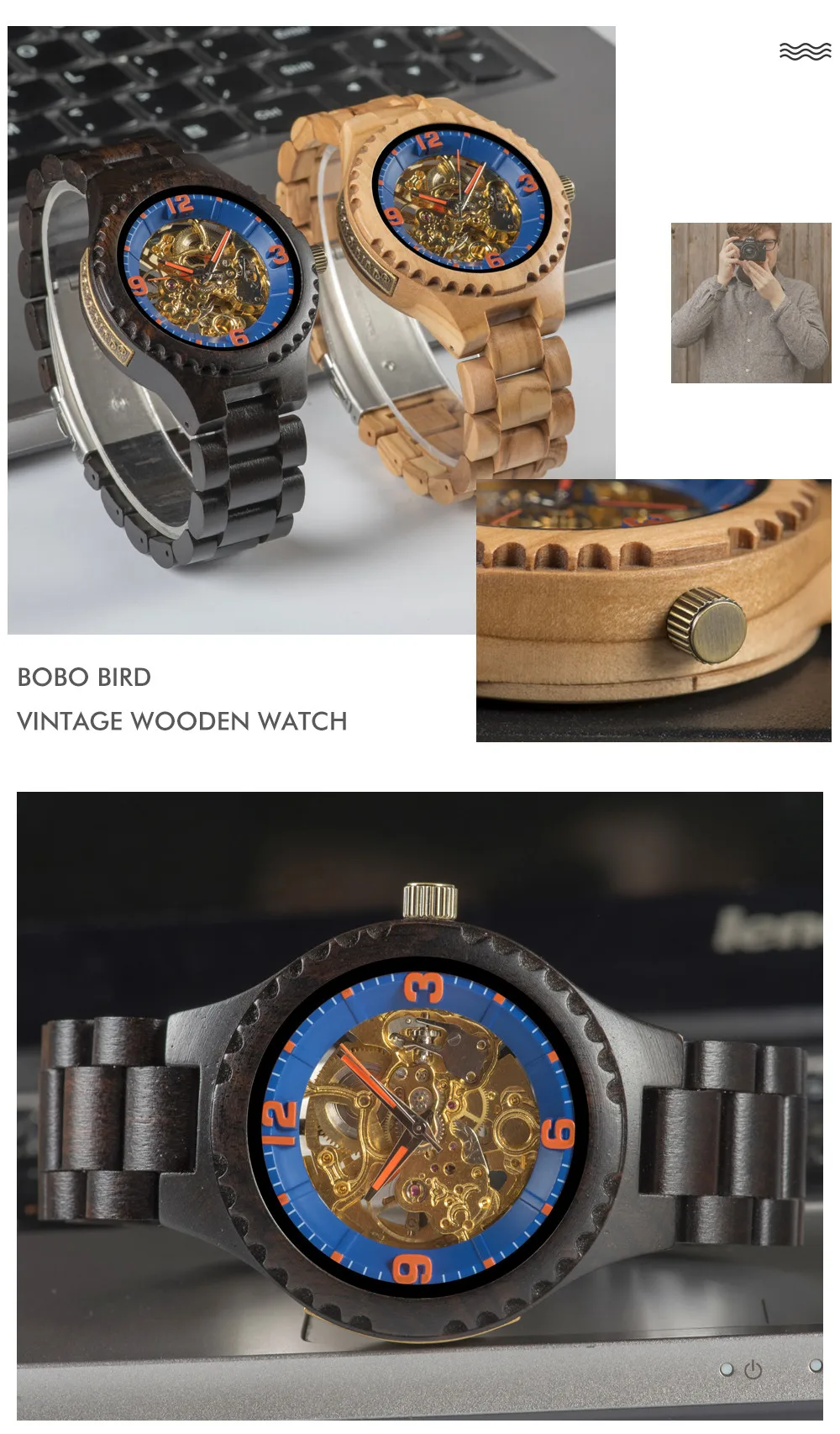 Orologio uomo BOBOBIRD лучший бренд механические часы с автоматическим подзаводом мужские наручные часы pagani Дизайн С ПОДАРОЧНОЙ КОРОБКОЙ дропшиппинг V-S29