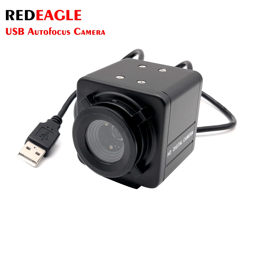 REDEAGLE 4K HD USB Autofocus Webcam High Speed Mini Box Security Camera with No Distortion Lens For PC Laptop