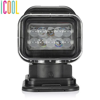 

50W LED Searchlight 360 Â° Rotation Remote Control Wireless Work Light for Offroad Boat Truck ATV 12V 24V Outdoor Overhaul Lamp
