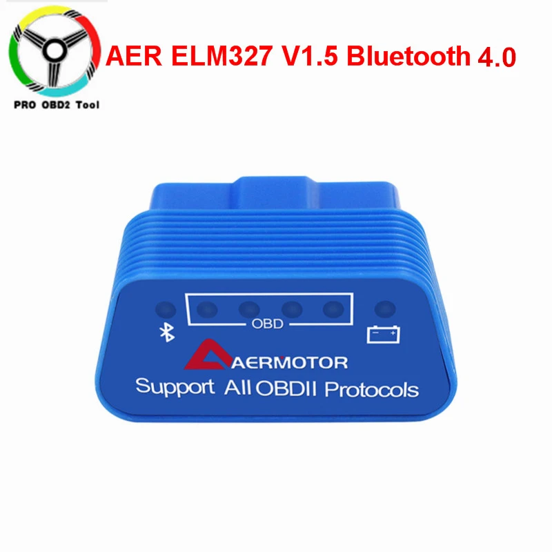 Супер Мини ELM327 V1.5 Bluetooth/WiFi OBD2 ELM 327 1,5 автомобильный диагностический инструмент Поддержка всех протоколов OBDII для Android/Ios/Torque - Цвет: Синий