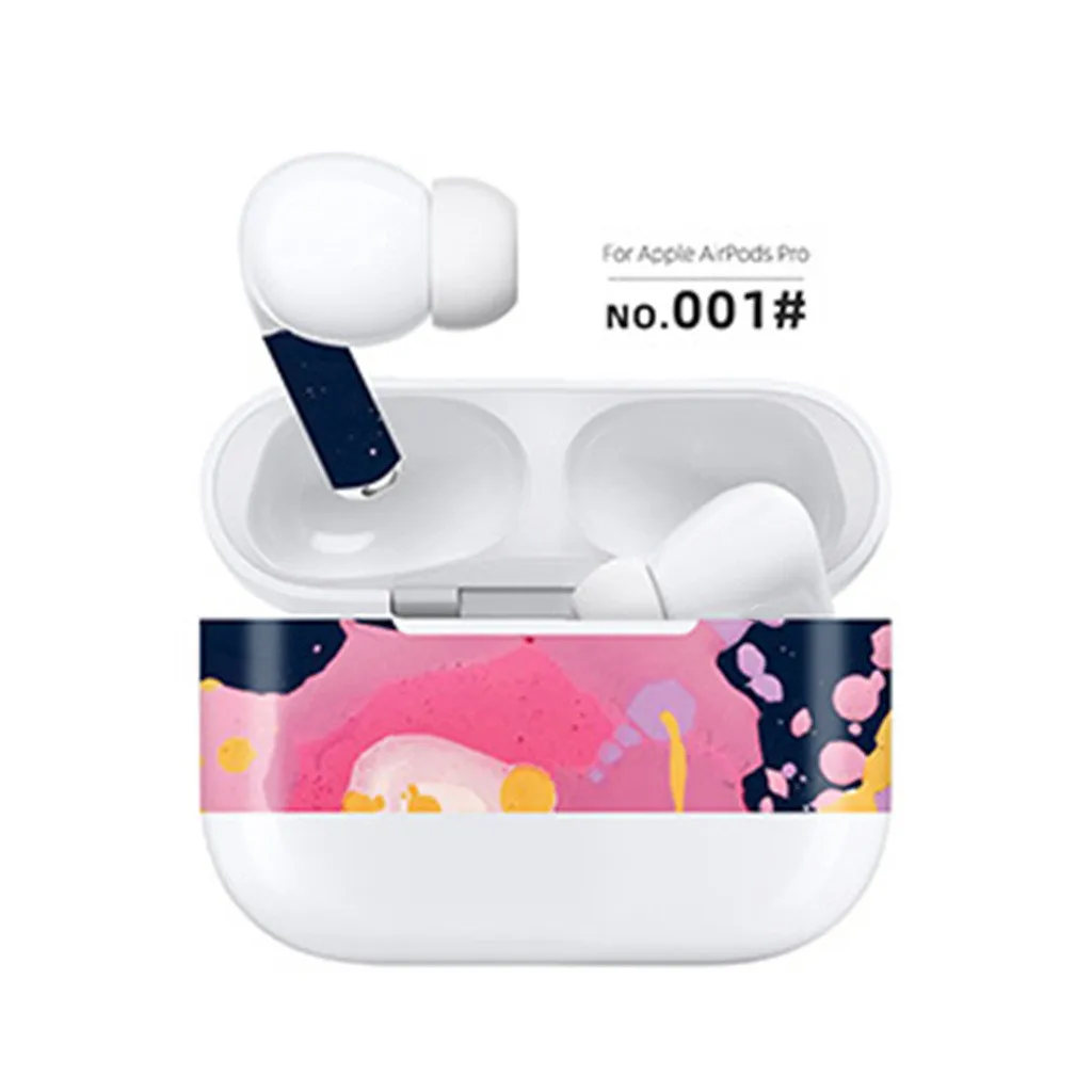 A Наклейка для AirPods Pro Чехол Наклейка защитная пленка защита от пыли с милым принтом Пылезащитная крышка защита внутри наушники 19Nv - Цвет: A