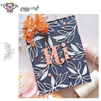 

Piggy Craft metal cutting dies cut die mold Leaf strip decoration Scrapbook paper craft knife mould blade punch stencils dies