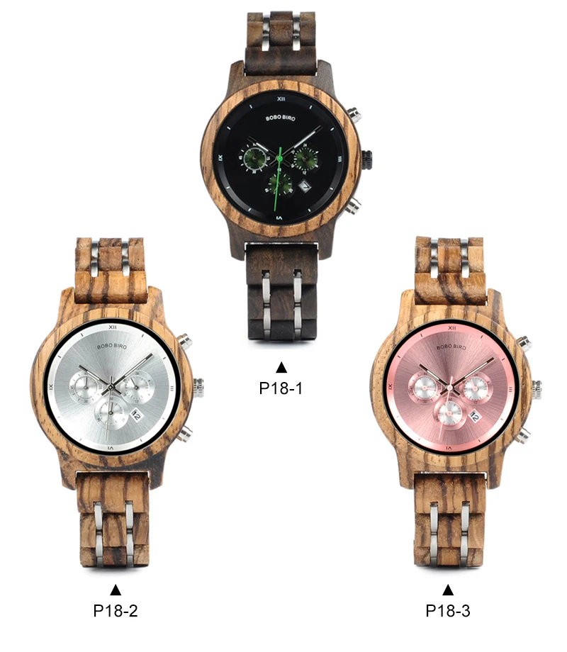 BOBO BIRD Топ люксовый бренд часы для женщин relogio feminino Дата дисплей наручные часы стоп функциональный saat V-P18