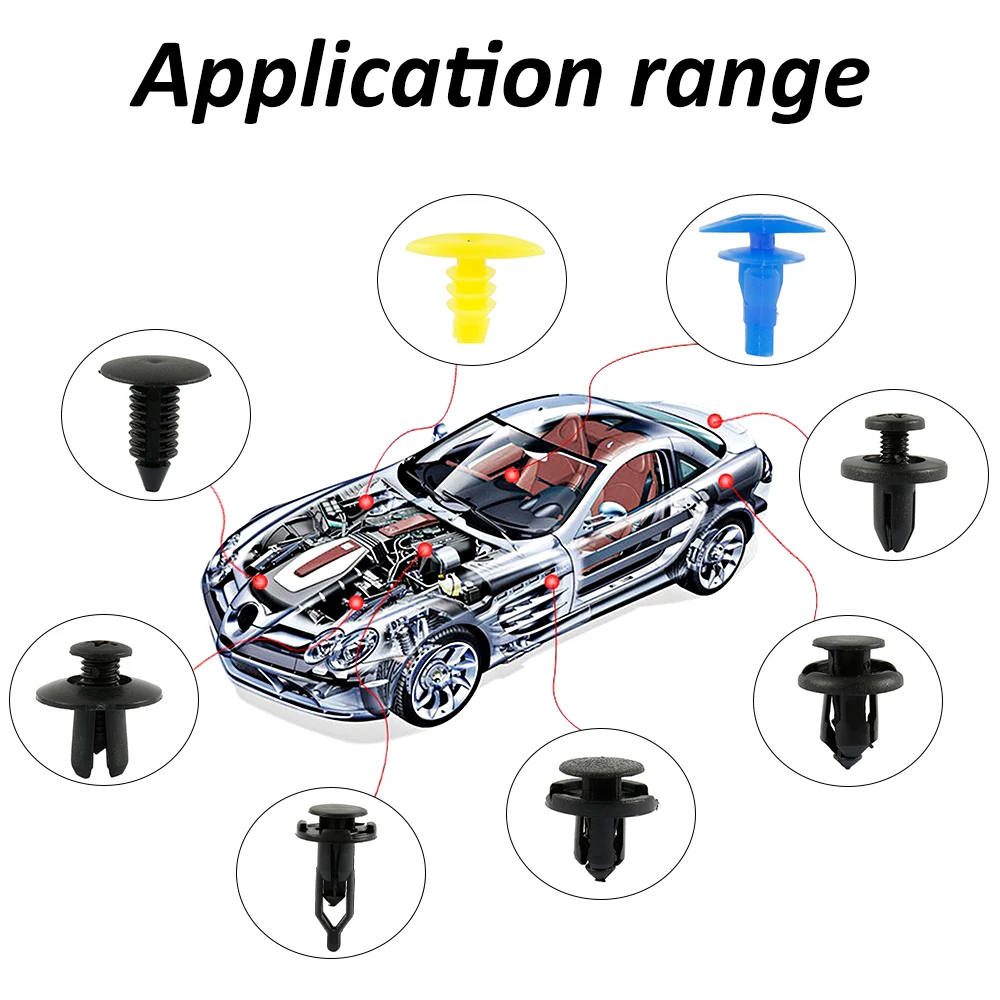 650 шт. крепежные зажимы смешанные автомобильные крепежные элементы дверная накладка заклепка на автомобильный бампер фиксатор нажимной крышки двигателя крыло с инструментом для удаления
