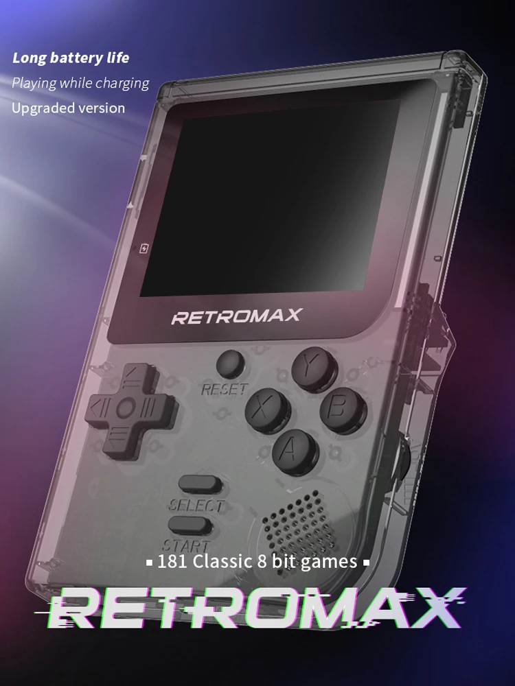 Data Frog Portable Game Console 8 Bit Handheld Game Console Built-in 181 NES Games Mini Retro Console Game Retromax