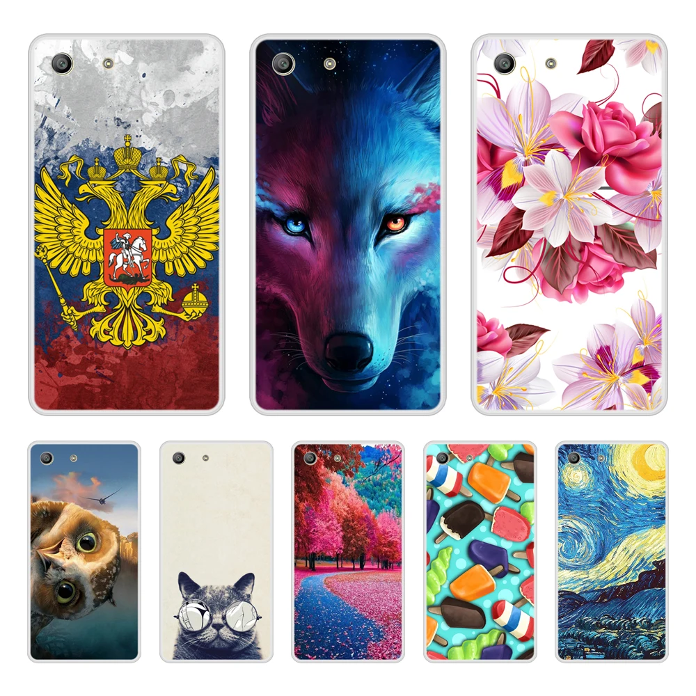 Чехол для телефона Sony Xperia M5 мягкие силиконовые чехлы из ТПУ с крутым рисунком |