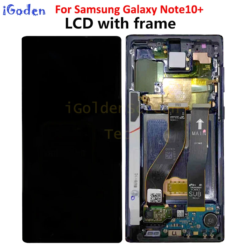 Для samsung Galaxy Note 10 lcd с рамкой дисплей сенсорный экран дигитайзер в сборе для samsung note10 lcd N970F N9700 N970 lcd