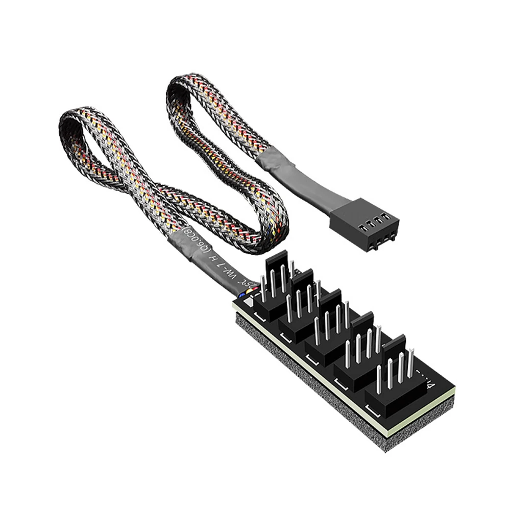 33.5cm 1 5 4 핀 PWM 팬 허브 분배기 어댑터, CPU 쿨러 팬 컴퓨터 PC 케이스 섀시 냉각 팬 전원 연장 케이블