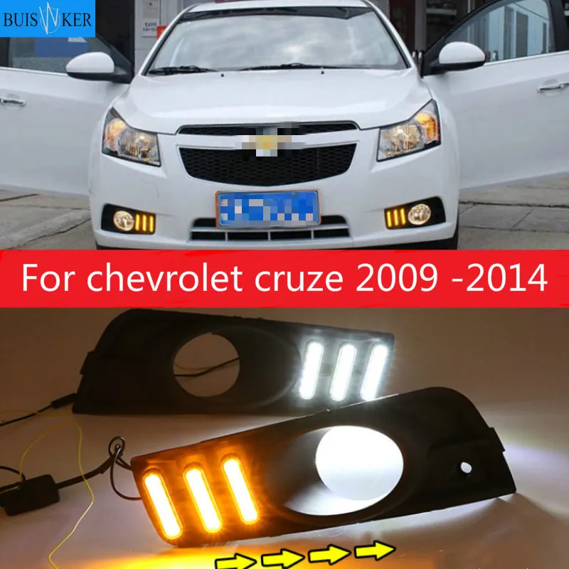 2 шт. для chevrolet cruze 2009 2010 2011 2012 2013 2014 DRL Дневной светильник колпак противотуманных