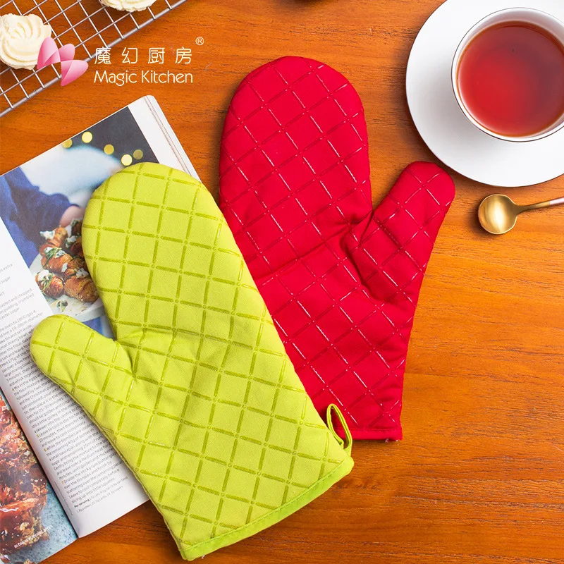 

Thick Anti-hot Gloves Insulated Bakery Thermal Protection Kitchen Microwave Oven Gloves Baking Tool Oven Glove