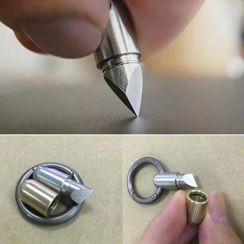 Hot EDC Tiny Cutting Tool Capsule Key Ring Pendant Unboxing Artifact Sharp Stainless Steel Multi-function Portable Hunting Knife