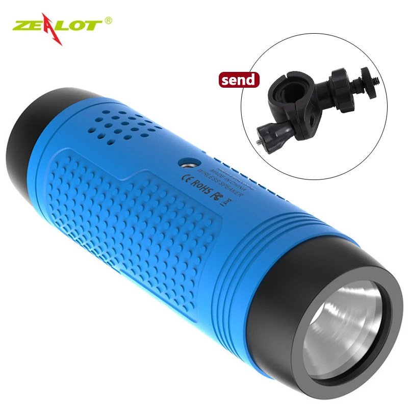 

ZEALOT A2 Wireless Bicycle Bluetooth Speaker Portable Outdoor Super Bass Column Hands Free Power Bank Flashlight With Bike Mount
