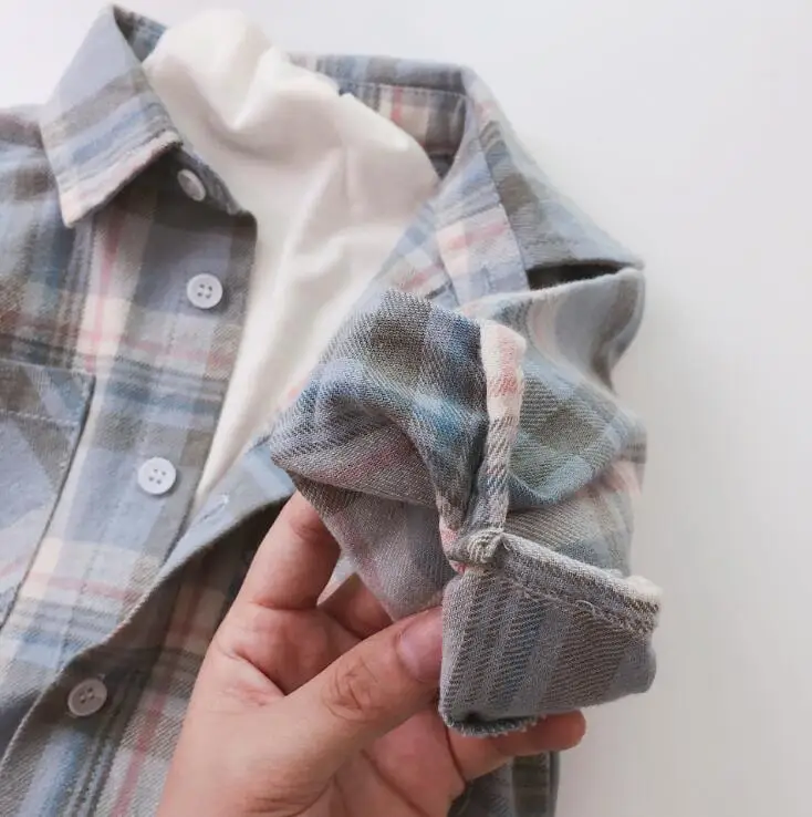 new wholesale boys plaid shirt autumn full sleeve fashion boys top 1-7 HW970
