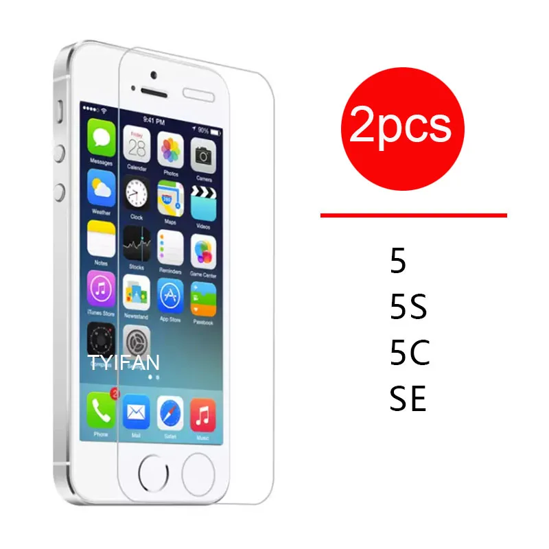 

2pcs Protective Glass for Iphone Se 5s 5c 5 S C Tempered Glass Screen Protector Tremp on For Apple I Phone S E Es S5 Safety Film