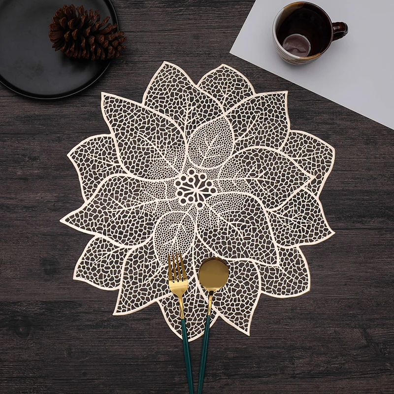SET DE TABLE,A-38cm--Napperons de Table en PVC, 1 pièce, sous verres