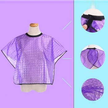 

Hairdressing Cape Barber Cutting Capes Haircut Umbrella Make Up Hair Wraps Salon Aprons Hair Cuts Waterproof Cape Purple