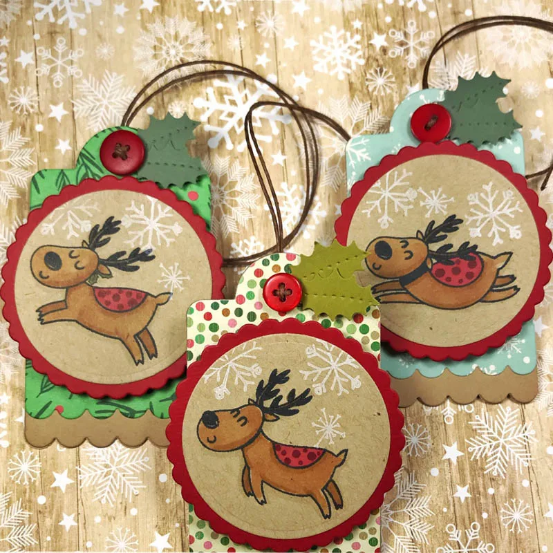 Animal Christmas Reindeer Clear Stamps for Scrapbooking Card Making Silicone Craft Stamps Transparent
