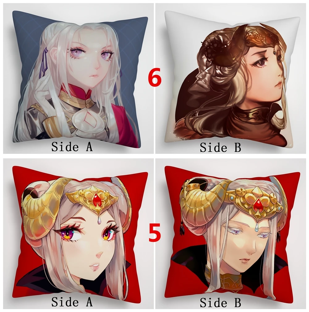 Suef Аниме Манга огонь эмблема три дома Edelgard& Byleth аниме двухсторонняя диванная подушка крышка